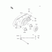 Схема вузла: Headlight(s) для Kawasaki KLE500