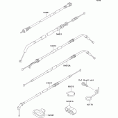 Схема вузла: Троси для Kawasaki ZR750 Zephyr