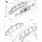 Схема вузла: Meter(s)(b9f/baf) для Kawasaki VN1700 VN1700 Voyager ABS