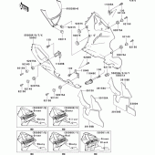 Схема узла: Cowling lowers(1/2) для Kawasaki ZX750 Ninja ZX-7R