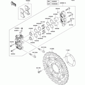 Схема вузла: Переднє гальмо для Kawasaki ZX1400 ZZR1400