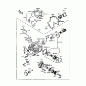 Схема вузла: Front bevel gear(1/2) для Kawasaki VN1500 Vulcan 88