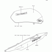 Схема вузла: Decals(blue) для Kawasaki ZR750 ZR-7