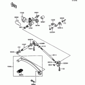 Схема узла: Переключатель передач для Kawasaki EN500 Vulcan 500