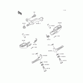 Схема вузла: Підніжки для Kawasaki KLX300R