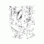 Схема вузла: Радіатор (1/2) для Kawasaki VN800 Vulcan 800