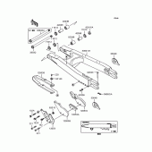Схема вузла: Задній важіль (маятник) для Kawasaki KLX250 KLX250