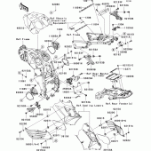 Схема вузла: Frame fittings(1/2) для Kawasaki ZX1400 ZZR1400 ABS