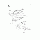 Схема узла: Задние боковые обтекатели & Защита цепи для Kawasaki ZX600 Ninja ZX-6RR