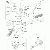 Схема вузла: Кермо & Пульт управління рульовим для Kawasaki ZR750 Zephyr