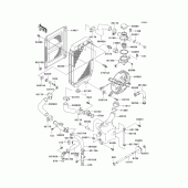 Схема вузла: Радіатор (1/2) для Kawasaki VN800 Vulcan 800 Classic