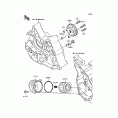 Схема вузла: Масляний насос & Масляний фільтр для Kawasaki KL110 KSR