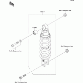 Схема вузла: Задній амортизатор для Kawasaki ZR750 Z750