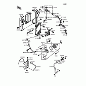 Схема узла: Радиатор для Kawasaki EL250 Eliminator 250LX