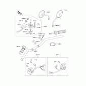 Схема узла: Руль & Пульт управления рулевой для Kawasaki EL250 Eliminator 252