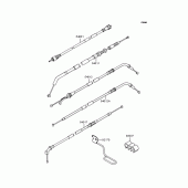 Схема вузла: Троси для Kawasaki ZR400 Zephyr