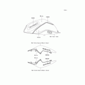 Схема вузла: Decals(white/black)(laf/las) для Kawasaki ZR750 Z750