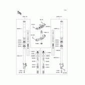 Схема узла: Вилка передней оси для Kawasaki ZR750 Z750