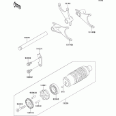 Схема вузла: Gear change drum/shift fork(s) для Kawasaki ZG1000 1000GTR
