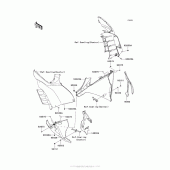 Схема вузла: Нижній обтічник для Kawasaki ZG1400 Concours 14
