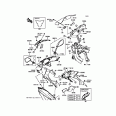 Схема узла: Обтекатель для Kawasaki EX400 Ninja 400R ABS