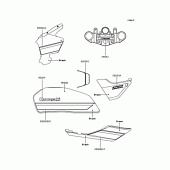 Схема узла: Наклейки (Зеленый/Черный; E8FA) для Kawasaki ZR400 ZRX