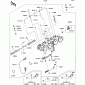 Схема вузла: Throttle для Kawasaki ZR750 Z750 ABS