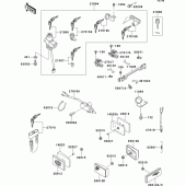 Схема вузла: Ignition switch/locks/reflectors для Kawasaki ZG1000 Concours