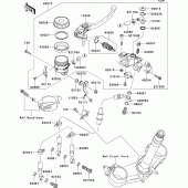 Схема узла: Передний тормозной цилиндр для Kawasaki ZX600 Ninja ZX-6R