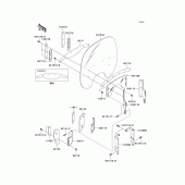 Схема вузла: Облицювальні елементи для Kawasaki VN1500 VN1500 Classic Tourer