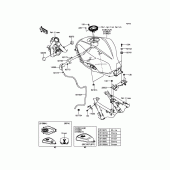 Схема вузла: Паливний бак для Kawasaki EX300 Ninja 300 ABS