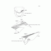 Схема вузла: Decals(ebony)(dbf) для Kawasaki KLX125 D-Tracker