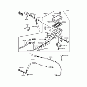 Схема вузла: Clutch master cylinder для Kawasaki ZX900 GPZ900R