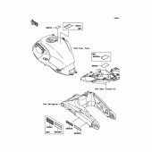 Схема узла: Информационные наклейки для Kawasaki KLE650 Versys 650
