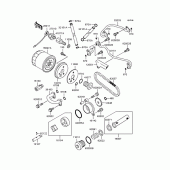 Схема вузла: Масляний насос & Масляний фільтр для Kawasaki VN400 Vulcan Drifter