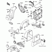 Схема вузла: Батарейний відсік для Kawasaki VN750 VN750 Twin