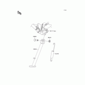 Схема узла: Подставка для Kawasaki KLX140 KLX140