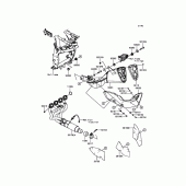 Схема узла: Выхлопная система для Kawasaki ZR800 Z800 ABS