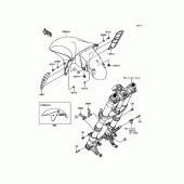 Схема узла: Переднее крыло для Kawasaki ZX1400 ZZR1400 ABS