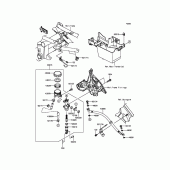 Схема узла: Задний тормозной цилиндр для Kawasaki KLE650 Versys 650