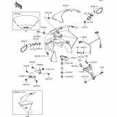 Схема узла: Облицовочные элементы для Kawasaki ZX900 Ninja ZX-9R