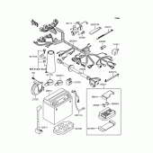 Схема вузла: Електроустаткування для Kawasaki VN400 Vulcan Drifter