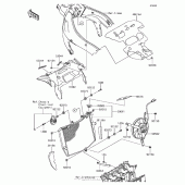 Схема вузла: Радіатор для Kawasaki ZX636 Ninja ZX-6R ABS KRT Edition
