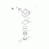 Схема вузла: Циліндр/поршень для Kawasaki KLX250 D-Tracker X