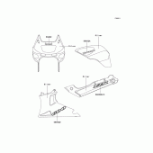 Схема узла: Наклейки (Silver; e13) для Kawasaki ZX600 Ninja ZX-6