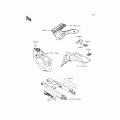 Схема вузла: Інформаційні наклейки для Kawasaki KX250/KX252 KX250