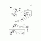 Схема вузла: Перемикач передач для Kawasaki KX65