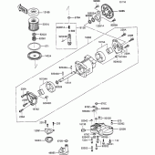 Схема узла: Масляный насос (1/2) для Kawasaki ZX1100 ZZ-R1100