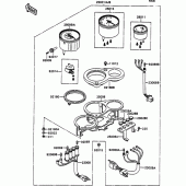 Схема вузла: Meter(s) для Kawasaki ZX750 ZXR750