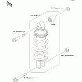 Схема узла: Задний амортизатор(ы) для Kawasaki ZX600 ZZ-R600